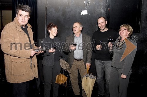 Jožef Školč, politik, Marjetica Mahne, predsednica nadzornega sveta filmskega sklada, Franci Zajc, producent, Gorazd Trušnovec, slovenski publicist, filmski kritik in scenarist in Danica Ilkovic, Arsmedia