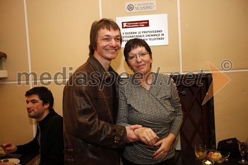 David Čeh, igralec SLG Celje z mamo