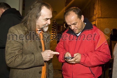 Dragan Bulič, glasbeni uredni Radia Slovenija in Branko J. Vunjak - Brendi, glasbenik