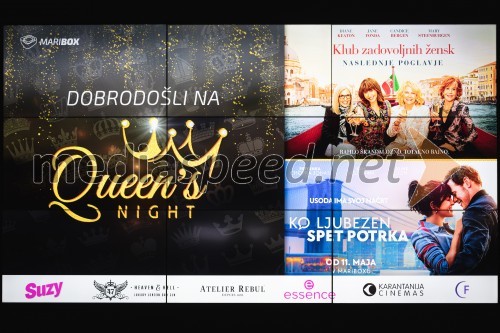 Double Queen's Night premiera filmov Klub zadovoljnih žensk: Naslednje poglavje  in  Ko ljubezen spet potrka, Maribox