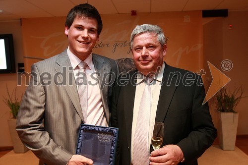 Martin Jezeršek, Ambasador gostoljubja 2008 in študent Višje strokovne šole za gostinstvo in turizem v Mariboru, ter njegov oče Franci Jezeršek, Hiša kulinarike Jezeršek