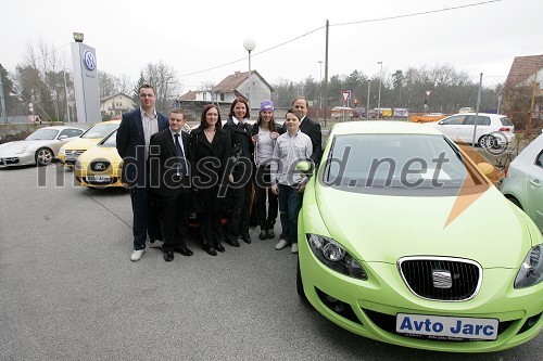 Miha Jarc, sin Milana Jarca, lastnika podjetja Avto Jarc d.o.o. Maribor, team Seat: Florjan Rojnik, Irena Godec in Simona Mavsar, Tina Maze, alpska smučarka, Milan Jarc, lastnik podjetja Avto Jarc d.o.o. Maribor ter Martin Jarc, sin Milana Jarca, lastnika podjetja Avto Jarc d.o.o. Maribor