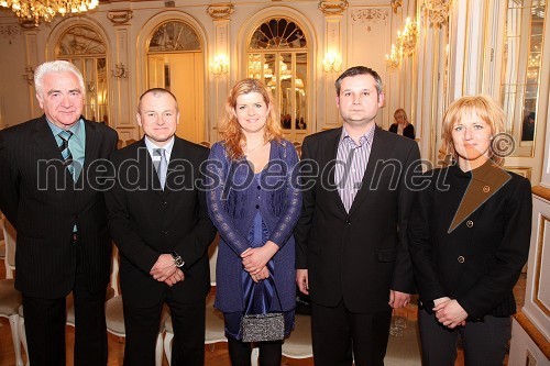 Karl Midlil, mestni svetnik MOM , Franc Kangler, župan Maribora, Milica Simonič Steiner, direktorica Mestne uprave Maribor s spremljevalcem ter Duška Jurenec, vodja kabineta župana Mestne občine Maribor