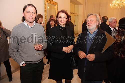 Bojan Labovič, režiser, Mirjana Koren, direktorica Pokrajinskega muzeja Maribor in Vlado Krejač, v.d. odgovornega urednika Radia Maribor