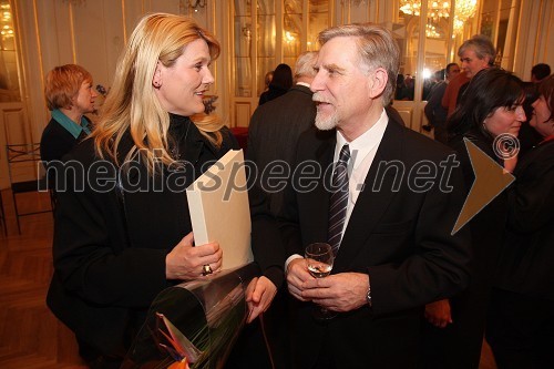 Karmina Šilec, dirigentka, avtorica glasbeno-scenskih projektov ter dobitnica Glazerjeve nagrade in Franci Pivec, predsednik odbora za podelitev Glazerjevih nagrad