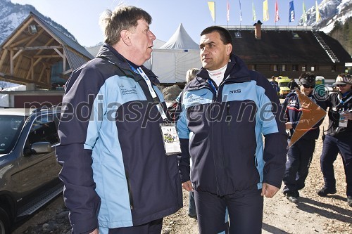 Drago Bahun, predsednik OK Planica in Jure Žerjav, župan občine Kranjska Gora