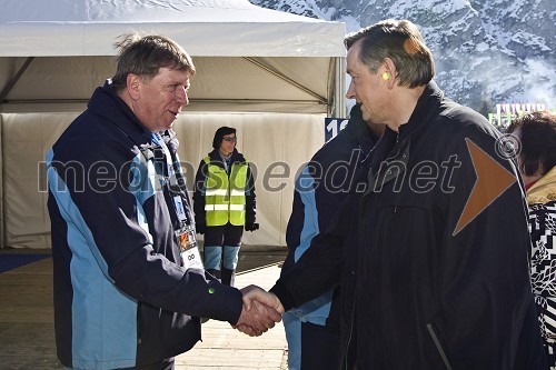 Drago Bahun, predsednik OK Planica in dr. Danilo Türk, predsednik Republike Slovenije