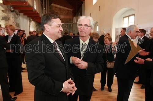 Zoran Jankovič, župan Ljubljane in Darko Šarac, avtor razstave