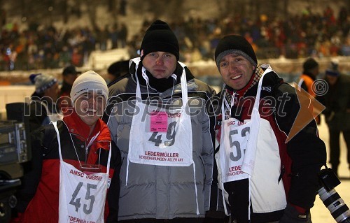 Thomas Črnčec, Ladislav Adorjan in Borut Cvetko (mediaspeed team)