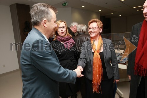 Anton Guzej, generalni direktor RTV Slovenija in Angelina Premdehar, novinarka Televizije Maribor