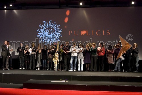 Ekipa oglaševalske agencije Publicis, dobitniki Velike nagrade - Agencija leta