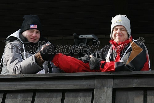 Ladislav Adorjan, asistent in Thomas Črnčec, snemalec (Mediaspeed TV team)