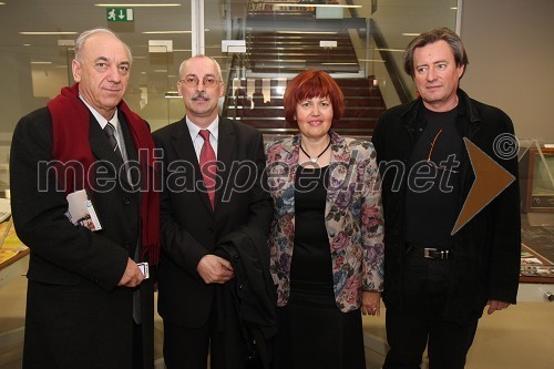 Janez Ujčič, generalni direktor RTS in mestni svetnik MOM, Srečko Pirtovšek, odgovorni urednik revij Založbe Kapital, Nevena Tea Gorjup, podjetnica, in Vladimir Rukavina Gogo, direktor Narodnega doma Maribor