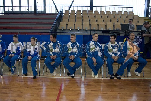 Saša Golob, telovadka, Tjaša Kysselef, telovadka, Alen Dimic, gimnastičar, Žiga Lipovšek, gimnastičar, ..., ... in Sašo Bertoncelj, gimnastičar