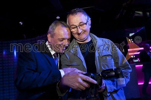 Damjan Damjanovič, direktor Slovenske filharmonije in Vito Tofaj, fotograf