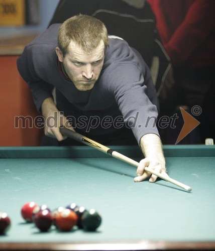 Jožko Marinko (KB Direkt), državni prvak 2006 v straight poolu (14+1)
