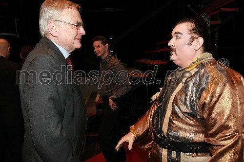 Kristijan Ukmar, ravnatelj SNG opera in balet Ljubljana ter Janez Lotrič, operni pevec