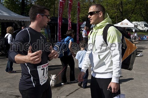 Marko Potrč, TV voditelj in Jure Košir, nekdanji alpski smučar