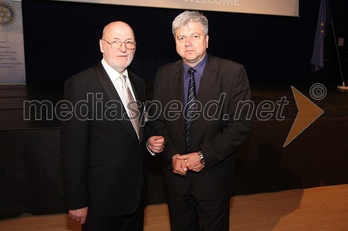 Vlado Podhostnik, sekretar Rotary Slovenija in Andrej Verlič, podžupan Mestne občine Maribor