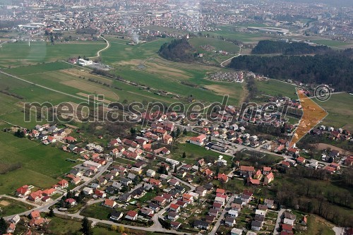 Maribor: Pekrska gorca, Pekre (fotografirano iz letala Douglas DC-6B)