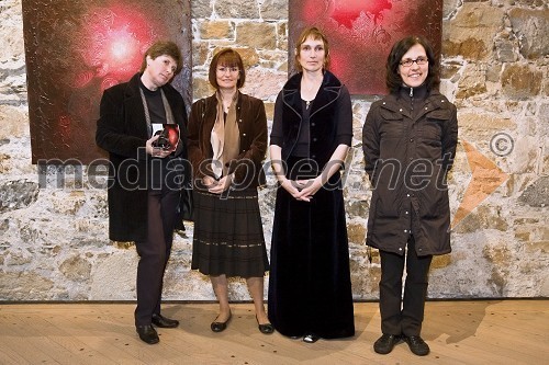 Tatjana Pinoza, Festival Ljubljana, Nina Zelenko, Društvo likovnih umetnikov Ljubljana, Maja Ninalota Sever, slikarka in Jadranka Ljubičič, kustosinja razstave