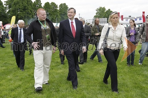 Matej Pušnik, predsednik Zveze Škis in dr. Danilo Türk, predsednik Republike Slovenije