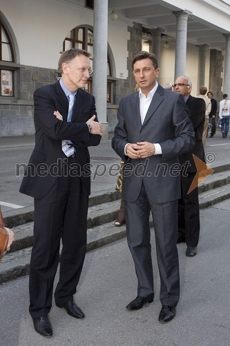 Janez Potočnik, evropski komisar za znanost in raziskave in Borut Pahor, predsednik Vlade RS