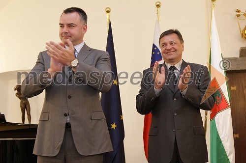 Andrej Kocič, predsednik uprave Zavarovalnice Triglav in Zoran Jankovič, župan Ljubljane