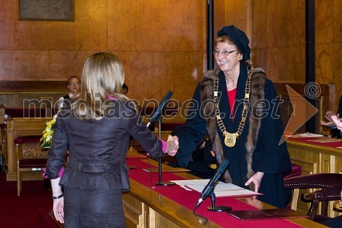 Dr. Katja Triller Vrtovec, Pravna fakulteta Univerze v Ljubljani in prof. dr. Andreja Kocijančič, rektorica Univerze v Ljubljani