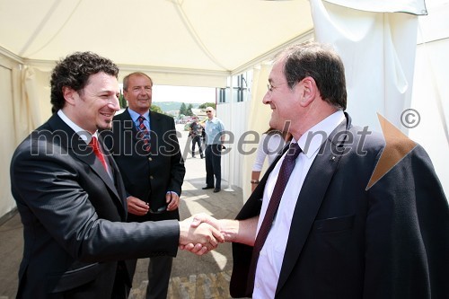 dr. Patrick Vlačič, minister za promet, Marjan Božnik, direktor Marine Portorož in prof. dr. Rado Bohinc, rektor Univerze na Primorskem