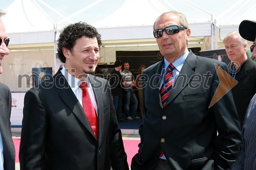 Dr. Patrick Vlačič, minister za promet in Marjan Božnik, direktor Marine Portorož