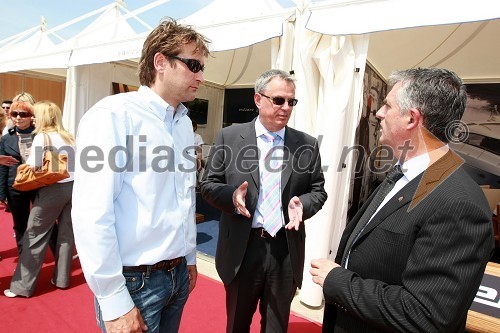 David Hawlina, Burin Yachting Club, dr. Marko Pavliha, profesor na Fakulteti za pomorstvo in promet na Univerzi v Ljubljani in Tomaž Gantar, župan občine Piran