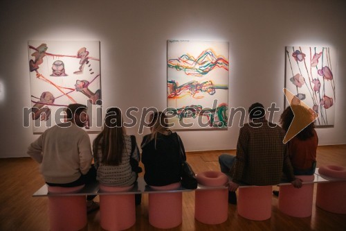 Odprtje razstave Marie Lassnig v Cankarjevem domu
