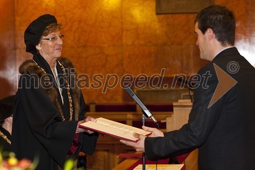 Prof. dr. Andreja Kocijančič, rektorica Univerze v Ljubljani in dr. Iztok Humar, Ekonomska fakulteta Univerze v Ljubljani