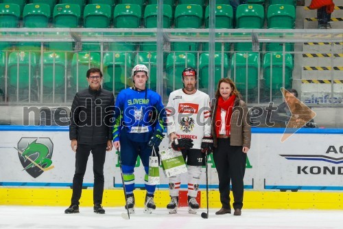Hokejska prijateljska tekma Slovenija : Avstrija