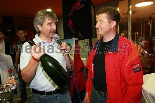 Lothar Böhm, trener Vinske reprezentance Nemčije - Weinelf in Danilo Steyer, vinogradništvo Steyer vina ter kapetan Vinske reprezentance Slovenije