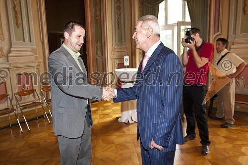 Aleš Remih, direktor NK Olimpija in Aleš Čerin, podžupan Ljubljane