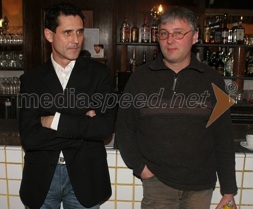 Stojan Auer in Ervin Potočnik, realizator oddaje Podalpski šov in Peta noč na Net TV