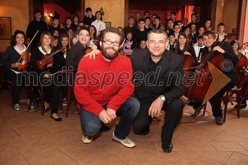 Vincenzo Berardi in Michele Trematore, dirigenta ter Mladinski simfonični orkester W.A. Mozart Sao Paolo di Civitate, Italija