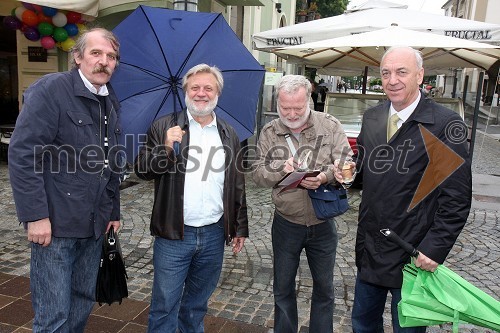 Zmago Ajhmajer, novinar, Vlado Krejač, v.d. odgovornega urednika Radia Maribor, Bogo Čerin, fotografska legenda in Janez Ujčič, generalni direktor RTS in mestni svetnik MOM