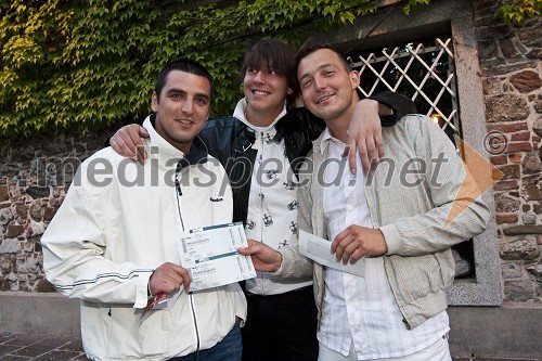 Igor Potočnik, glasbeni manager, Igor Petrivčanin, organizator Zlatkota in Zlatan Čordić - Zlatko, raper