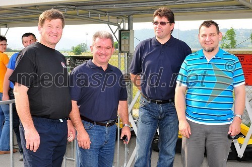 Franci Bogovič, župan občine Krško in poslanec, Andrej Vizjak, poslanec in nekdanji minister za gospodarstvo, Ivan Molan, župan občine Brežice in Srečko Ocvirk, župan občine Sevnica