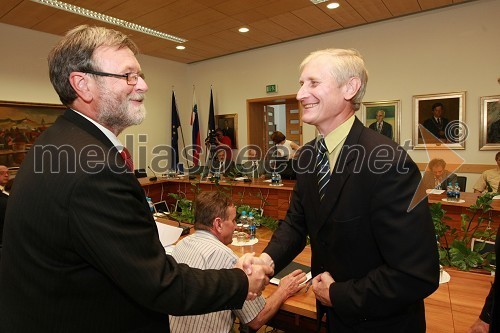 Prof. dr. Ivan Rozman, rektor Univerze v Mariboru in Ljubo Germič, poslanec DZ ter član Odbora za visoko šolstvo, znanost in tehnološki razvoj DZ RS