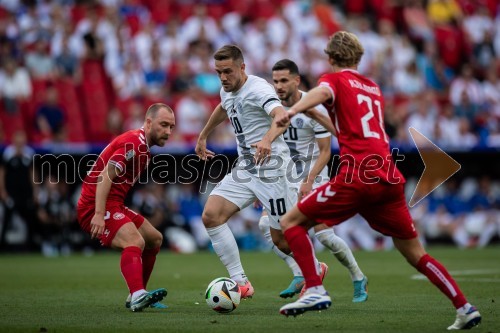 Slovenci osvojili prvo točko, SLOVENIJA DANSKA 1:1, EURO 2024