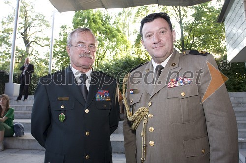 Vladimir Maher, slovenski častnik in veteran vojne za Slovenijo in Stanko Krulić, Hrvaška ambasada