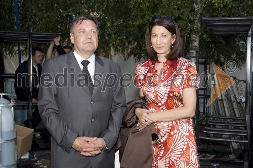 Zoran Jankovič, župan Ljubljane in Nataša Jelič, tiskovna predstavnica SNG Opera in balet Ljubljana