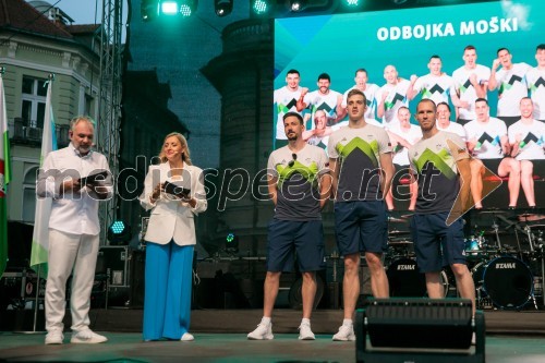 Sprejem slovenskih olimpijcev na Kongresnem trgu