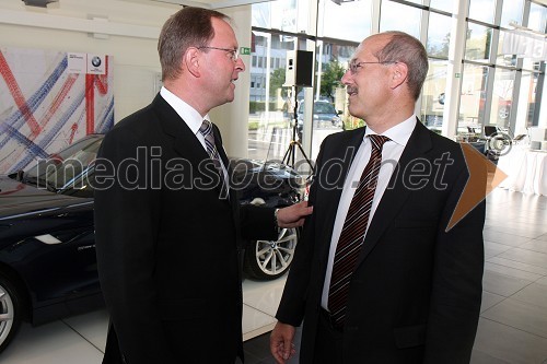 Andrej Malgaj, lastnik in direktor podjetja Avtohiša Malgaj in Günter Schuster, direktor za finance in poslovanje BMW Group Centralna in Vzhodna Evropa