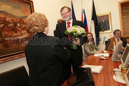 Prof. dr. Zinka Zorko, akademkinja in redna članica SAZU ter prof. dr. Ivan Rozman, rektor Univerze v Mariboru