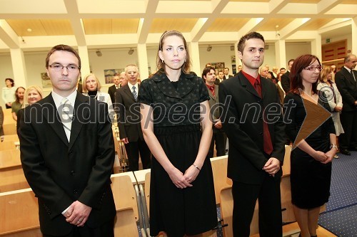 Dr. Andrej Ekart, Pravna fakulteta Univerze v Mariboru, dr. Nika Veronovski, Fakulteta za strojništvo Univerze v Mariboru, dr. Dejan Zadravec, Filozofska fakulteta Univerze v Mariboru in dr. Natalija Ulčnik, Filozofska fakulteta Univerze v Mariboru